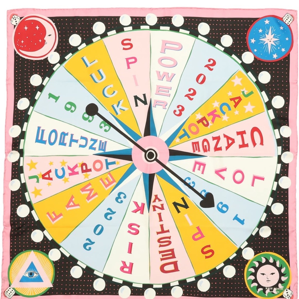 Fortune Spinner Silk Square Scarf from Kate Spade New York